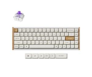 Keychron K6 HE Rapid Trigger Clavier mécanique sans fil personnalisé avec effet Hall Gateron Interrupteur magnétique à double rail 2,4 GHz QMK Bluetooth 5.2 RGB Compatible avec Mac Windows Linux