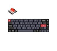 Keychron K7 Pro QMK/Via Clavier mécanique personnalisé sans Fil Bluetooth Ultra-Mince Hot-Swap 65% Layout Programmable Macro RGB Backlight avec Low-Profile Gateron Red Switch pour Mac Windows Linux