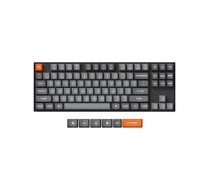 Keychron K8 Max QMK Clavier mécanique sans fil personnalisé, RGB remplaçable à chaud, 80 %, Bluetooth 5.1/2.4G/USB-C, programmable, super marron commutateur NKRO clavier de jeu pour Mac/Windows/Gamers