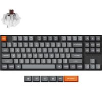 Keychron K8 Max QMK Kabelloss Clavier mécanique, QWERTY US Layout, White Backligh, Keychron Super Brown K8M-A3