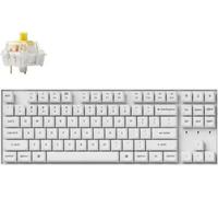 Keychron K8 Pro Blanc QMK/VIA TKL K Pro (Hot Swap) Interrupteur banane Rétroéclairage RGB Cadre plastique