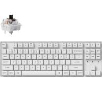 Keychron K8 Pro Blanc QMK/VIA TKL K Pro (Hot Swap) Interrupteur marron Rétroéclairage RGB Cadre plastique