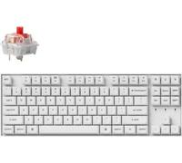 Keychron K8 Pro Blanc QMK/VIA TKL K Pro (Hot Swap) Interrupteur rouge Rétroéclairage RGB Cadre plastique