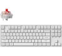 Keychron K8 Pro Blanc QMK/VIA TKL K Pro (Hot Swappable) Interrupteur rouge Rétroéclairage RGB Cadre en aluminium