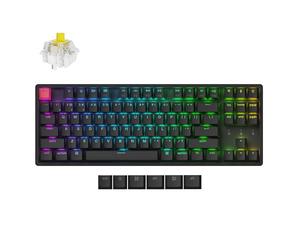 Keychron K8 Version 2 Clavier Mécanique sans Fil, Bluetooth/USB-C, RGB LED, QMK/Via, Hot-Swap, Programmable, PBT Keycaps, for Mac Windows, Super Red Switch
