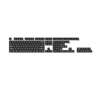 Keychron Keycaps pour Claviers Mécaniques Double Shot KSA PBT, White on Black Full Set