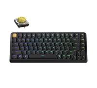Keychron KJ1 Clavier mécanique sans fil 2,4 GHz Bluetooth QMK 75 % RVB Commutateur banane remplaçable à chaud Compatible avec Mac Windows Linux, charge rapide 2000 mAh pour les jeux - Noir