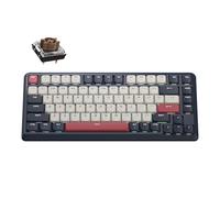 Keychron KJ1 Clavier mécanique sans fil à profil bas, Bluetooth QMK 2,4 GHz, disposition 75 % RVB, commutateur marron remplaçable à chaud, compatible avec Mac Windows Linux, charge rapide 2000 mAh