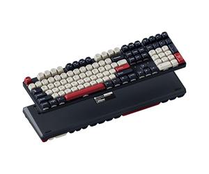Keychron KJ5 Clavier mécanique sans fil, Bluetooth QMK 2,4 GHz, disposition 100 % RVB, commutateur rouge remplaçable à chaud, compatible avec Mac Windows, Linux, touches PBT non brillantes pour jeux