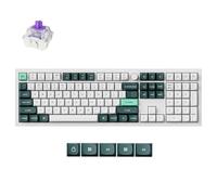 Keychron KYCN-Q6H-P1 Q6 HE Clavier sans fil 109 touches entièrement assemblé Interrupteur magnétique RVB Hot-Swappable Clavier sans fil Blanc