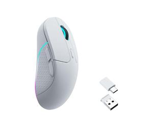 Keychron M3-A3 Souris Gaming Droitier Optique 26000 DPI RF/Bluetooth 5.1, 5 Boutons Programmables, 4000Hz, 50G, Autonomie 600mAh, Blanc