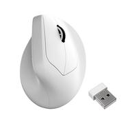 Keychron M5 Souris ergonomique sans fil 8000 Hz trimode 2,4 GHz/Bluetooth 5.1/filaire, capteur PixArt 3950, 30 000 DPI, bouton macro ergonomique léger programmable pour Windows PC/Mac - Blanc