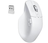 Keychron M6 8000Hz Souris sans fil Bluetooth 2,4 GHz/connexion filaire, corps léger, capteur PixArt 3950 programmable pour Windows Mac Linux - Blanc
