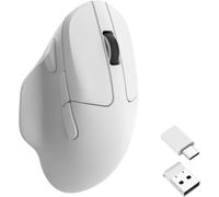 Keychron M7 Souris d'ordinateur sans Fil, 26K DPI Optique, 2.4 GHz/Bluetooth/Filaire avec Bouton Macro 63g Ergonomique et légère, jusqu'à 70 Heures d'autonomie pour Ordinateur macOS/Windows - Blanc