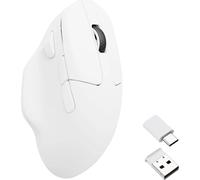 Keychron M7 Wireless Mouse Optique, USB, Bluetooth, 2.4GHz, 26000 DPI, 1000 Hz, Blanc M7-A3