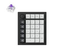 Keychron Q0 HE Pavé Numérique Magnétique sans Fil, en Aluminium Usiné CNC, 2,4 GHz/Bluetooth 5.1, Activation Rapide, RGB, Mini QMK Clavier Numpad Compact 27 Touches, pour Mac, Windows et Linux - Noir