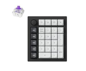Keychron Q0 HE Pavé Numérique Magnétique sans Fil, en Aluminium Usiné CNC, 2,4 GHz/Bluetooth 5.1, Activation Rapide, RGB, Mini QMK Clavier Numpad Compact 27 Touches, pour Mac, Windows et Linux - Noir