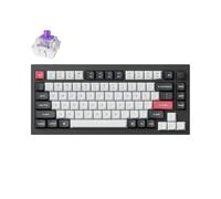 Keychron Q1 HE Clavier mécanique sans Fil avec Hall Effect Gateron Double-Rail Magnetic Switch Nebula, Rapid Trigger, QMK 2.4 GHz Bluetooth RGB Compatible avec Mac Windows Linux - Noir