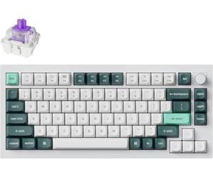 Keychron Q1 HE Clavier mécanique sans Fil avec Hall Effect Gateron Double-Rail Magnetic Switch Nebula, Rapid Trigger, QMK 2.4 GHz Bluetooth RGB Compatible avec Mac Windows Linux - Blanc