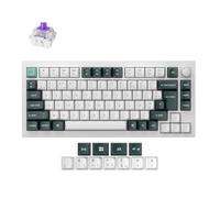 Keychron Q1 HE QMK Clavier Mécanique Personnalisé sans Fil avec Bouton, 2,4 GHz/Bluetooth/Filaire, Commutateurs Magnétiques Gateron Rétroéclairés RVB Programmables pour Mac Windows, Coquille Blanche