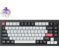 Keychron Q1 HE Clavier mécanique sans Fil avec Hall Effect Gateron Double-Rail Magnetic Switch Nebula, Rapid Trigger, QMK 2.4 GHz Bluetooth RGB Compatible avec Mac Windows Linux - Noir
