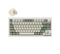 Keychron Q1 Max QMK/Via Clavier mécanique sans Fil, entièrement métallique, Bouton programmable, 2.4 GHz/Bluetooth/Clavier Filaire avec Hot-Swappable, Shell White, Gateron Jupiter Banana