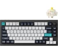 Keychron Q1 Max QMK/Via Clavier mécanique sans Fil, entièrement métallique, Bouton programmable, 2.4 GHz/Bluetooth/Clavier Filaire avec Hot-Swappable, Carbon Black, Gateron Jupiter Banana