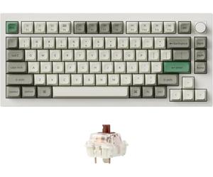 Keychron Q1 Max QMK/Via Clavier mécanique sans Fil, entièrement métallique, Bouton programmable, 2.4 GHz/Bluetooth/Clavier Filaire avec Hot-Swappable, Shell White, Gateron Jupiter Brown
