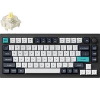 Keychron Q1 Max QMK/VIA Clavier mécanique sans fil, QWERTY US, Knob, Carbon Black, Gateron Jupiter Banana Q1M-M4