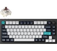 Keychron Q1 Max QMK/VIA Clavier mécanique sans fil, QWERTY US, Knob, Carbon Black, Gateron Jupiter Brown Q1M-M3