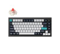 Keychron Q1 Max QMK/VIA Clavier mécanique sans fil, QWERTY US, Knob, Carbon Black, Gateron Jupiter Red Q1M-M1