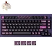 Keychron Q1 Max QMK/VIA Clavier mécanique sans fil, QWERTY US, RGB, Hot-swap, Knob, Purple, Gateron Jupiter Brown Q1M-V3