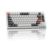 Keychron Q1 Ultra 8K 75% Clavier mécanique sans fil 8000 Hz, rétroéclairé RVB remplaçable à chaud, commutateur rouge, 82 touches, 4000 mAh, 2,4 GHz/Bluetooth/filaire, QMK/VIA, Mac Windows Linux