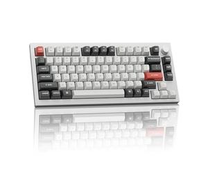 Keychron Q1 Ultra 8K 75% Clavier Mécanique Sans Fil Aluminium Rétro-éclairage RGB Remplacement à Chaud Commutateur Banane 82 Touches Batterie 4000mAh 2.4GHz/Bluetooth/Filaire, QMK/VIA, pour Mac