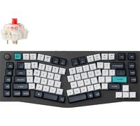 Keychron Q10 Max (Alice Layout) QMK/VIA Clavier mécanique sans fil, QWERTY US, Knob, Carbon Black, Gateron Jupiter Red Q10M-M1