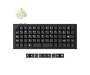 Keychron Q15 Max Clavier Mécanique sans Fil, QMK/Via Bouton Programmable 2.4 GHz/Bluetooth 5.1/USB, Compact, RGB LED, Hot-Swap avec Gateron Banana Switch pour Mac Windows Linux - Noir