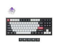 Keychron Q3 HE Commutateurs d'effet de clavier mécanique RVB remplaçables à chaud 2,4 GHz et cadre en aluminium Bluetooth avec bouton TKL (87 touches) pour Windows et Mac OS, noir