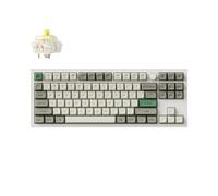 Keychron Q3 Max Clavier Mécanique sans Fil, Tout Aluminium, 2.4 GHz Bluetooth, QMK TKL Layout, RGB LED, Hot-swappable Gateron Banana Switch Compatible avec Mac Windows Linux - Blanc
