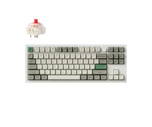 Keychron Q3 Max Clavier Mécanique sans Fil, Tout Aluminium, 2.4 GHz Bluetooth, QMK TKL Layout, RGB LED, Hot-swappable Gateron Red Switch Compatible avec Mac Windows Linux - Blanc