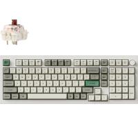 Keychron Q5 Max QMK/VIA Clavier mécanique sans fil, QWERTY US, Knob, Shell White, Gateron Jupiter Brown Q5M-P3