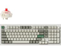 Keychron Q5 Max QMK/VIA Clavier mécanique sans fil, QWERTY US, Knob, Shell White, Gateron Jupiter Red Q5M-P1