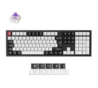 Keychron Q6 HE QMK Clavier Mécanique Personnalisé sans Fil avec Bouton, 2,4 GHz/Bluetooth/Filaire, Commutateurs Magnétiques Gateron Rétroéclairés RVB Programmables pour Mac Windows, Noir Carbone