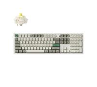 Keychron Q6 Max QMK/VIA Clavier mécanique sans fil, QWERTY US, Knob, Shell White, Gateron Jupiter Banana Q6M-P4