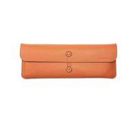 Keychron Saffiano Pochette de voyage en cuir - Housse de clavier mécanique fine 75 % compacte compatible avec K3/K3 Pro/K3 Max/K12/S1, orange
