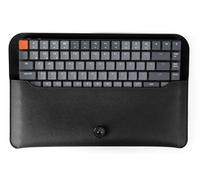 Keychron Saffiano Pochette de voyage en cuir - Housse de clavier mécanique fine à 75 % compacte compatible avec K3 / K3 Pro / K3 Max / K12 / S1, noir