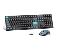 Keychron Silent B36 Clavier sans fil et souris BM25 2,4 GHz/Bluetooth 5.2/sans fil pleine taille Combinaison souris compacte pour MacOS/Windows/Linux