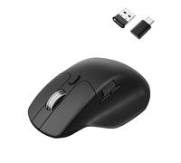 Keychron Souris de jeu sans fil silencieuse M6, 1000 Hz, Bluetooth 5,3/2,4 GHz/filaire, capteur optique PixArt 3311 jusqu'à 12 000 DPI, légère, 86 g, programmable, pour Windows/Mac/Linux - Noir