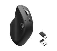 Keychron Souris Gaming M6 Silencieuse Sans Fil, 1000Hz Polling, Bluetooth 5.1/2.4GHz/Filaire, PixArt 3395 Capteur Optique Jusqu'à 26000 DPI, Légère 78g, Programmable, pour Windows/Mac/Linux - Noir