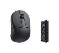 Keychron Souris sans fil M4 PixArt 3395 avec bouton macro programmable 26 000 DPI, 4000 Hz 2,4 GHz Bluetooth 5.1, 35 g, design ergonomique ultra léger - Noir