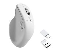 Keychron Souris sans fil M6 1K complètement silencieuse, 2,4 GHz/Bluetooth 5.1/filaire, capteur PixArt 3311, boutons programmables, bouton de défilement latéral, jusqu'à 12 000 DPI/750 IPS léger